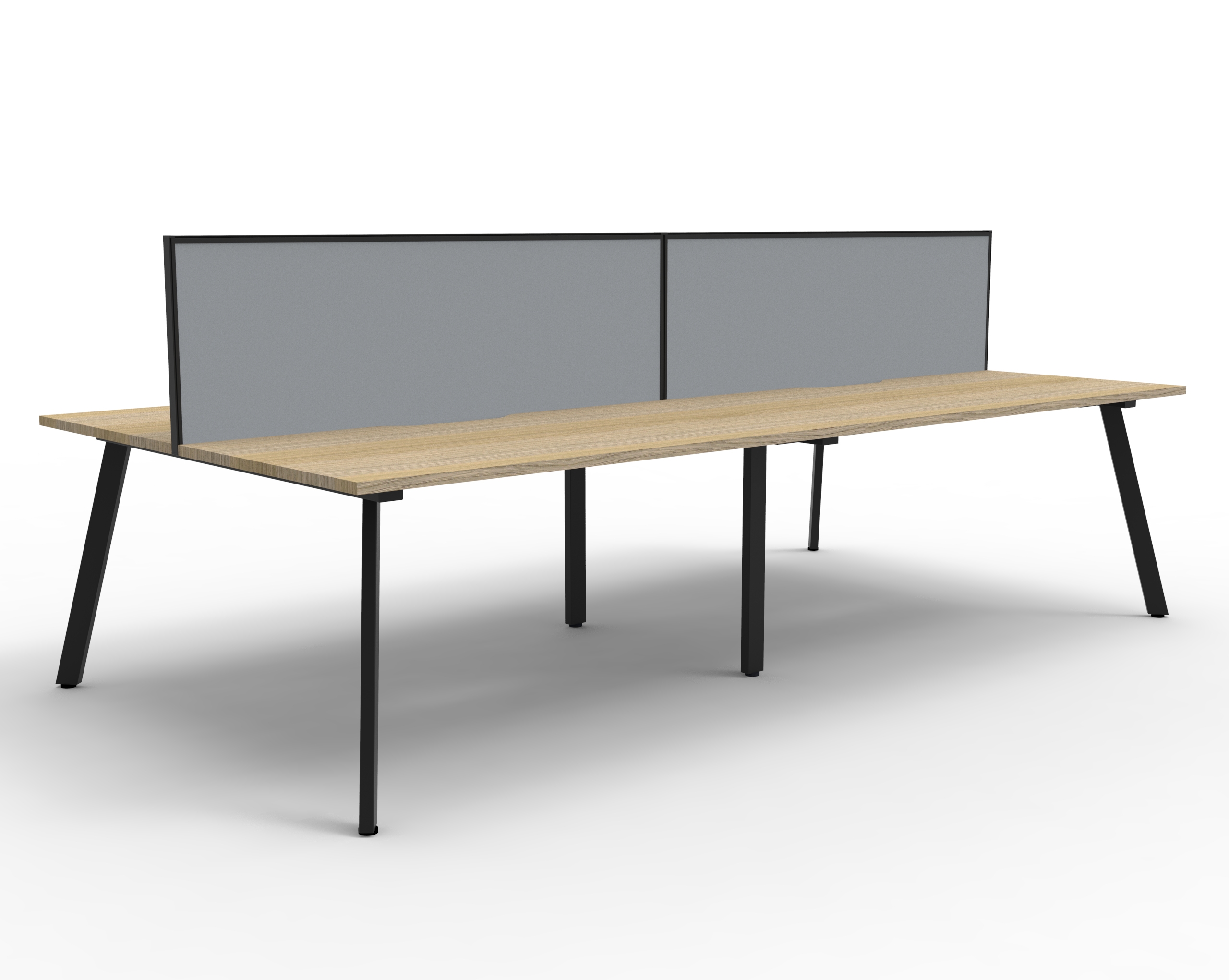 Eternity 4 Person Double Sided Workstation - With Screens